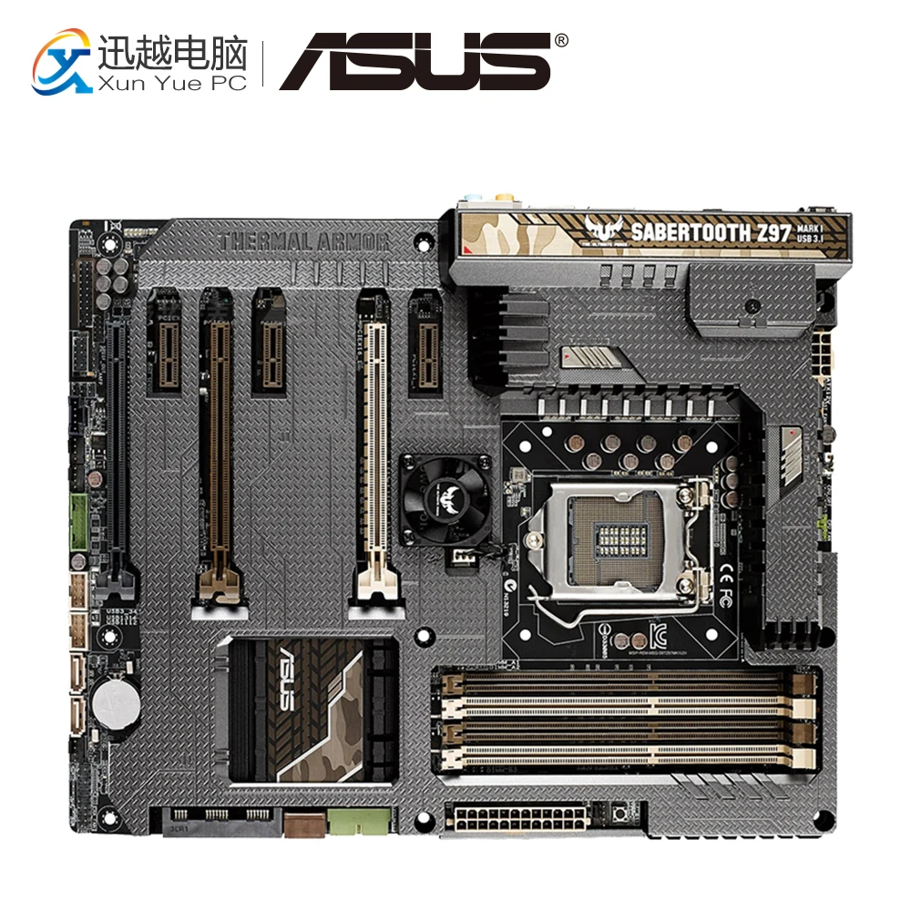 

Asus SABERTOOTH Z97 MARK 1/USB3.1 Desktop Motherboard Z97 LGA 1150 For Core i7 i5 i3 DDR3 32G USB3.0 ATX Original Used Mainboard