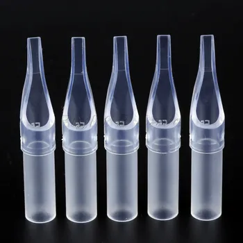 

50pcs Tattoo Needle Tips sterilized Disposable needle Cap Nozzles Tubes Flat OF MF 10sizes Mouth 5F 7F 9F 11F 13F