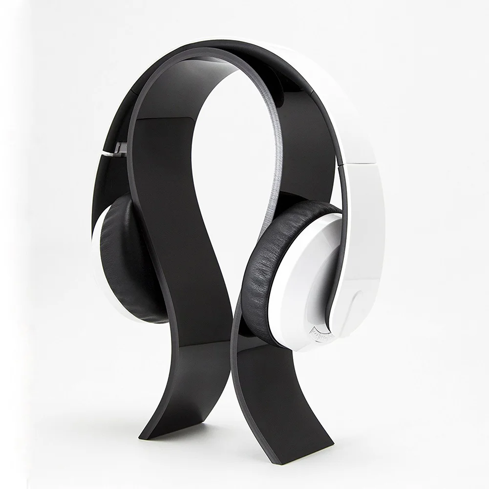 Wholesale Portable Hard Acrylic Universal U Shape Earphone Headset Headphone Holder Hanger Display Shelf Rack Bracket Equipment