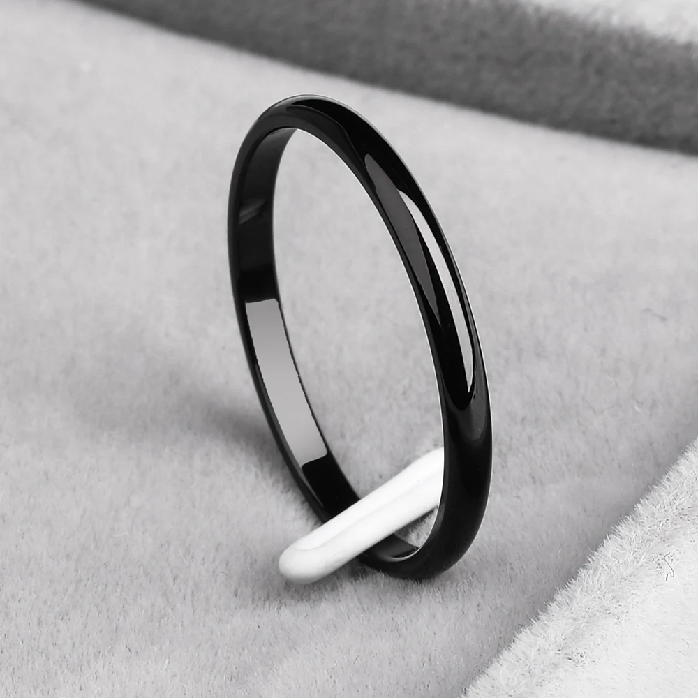 Finger rings womens ring jewelry rings ring jewelry couple rings KNOCK 2 MM thin stainless steel three color couple ring simple fashion rose gold finger ring for women jewelry
