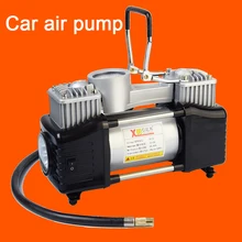 Portable two-cylinder car air compressor belt car air pump with LED light tire air pump