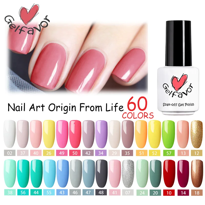 Gelfavor UV Gel Varnish Spider Base Gel of Nail Polish Set For Manicure 7ML Semi Permanent Top Prim