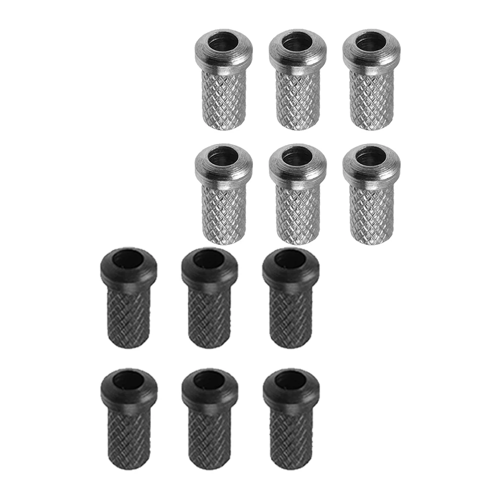 Durable 12 Pieces Iron Electric Guitar Through Body String Mounting Ferrules Bushings 9 x 5mm