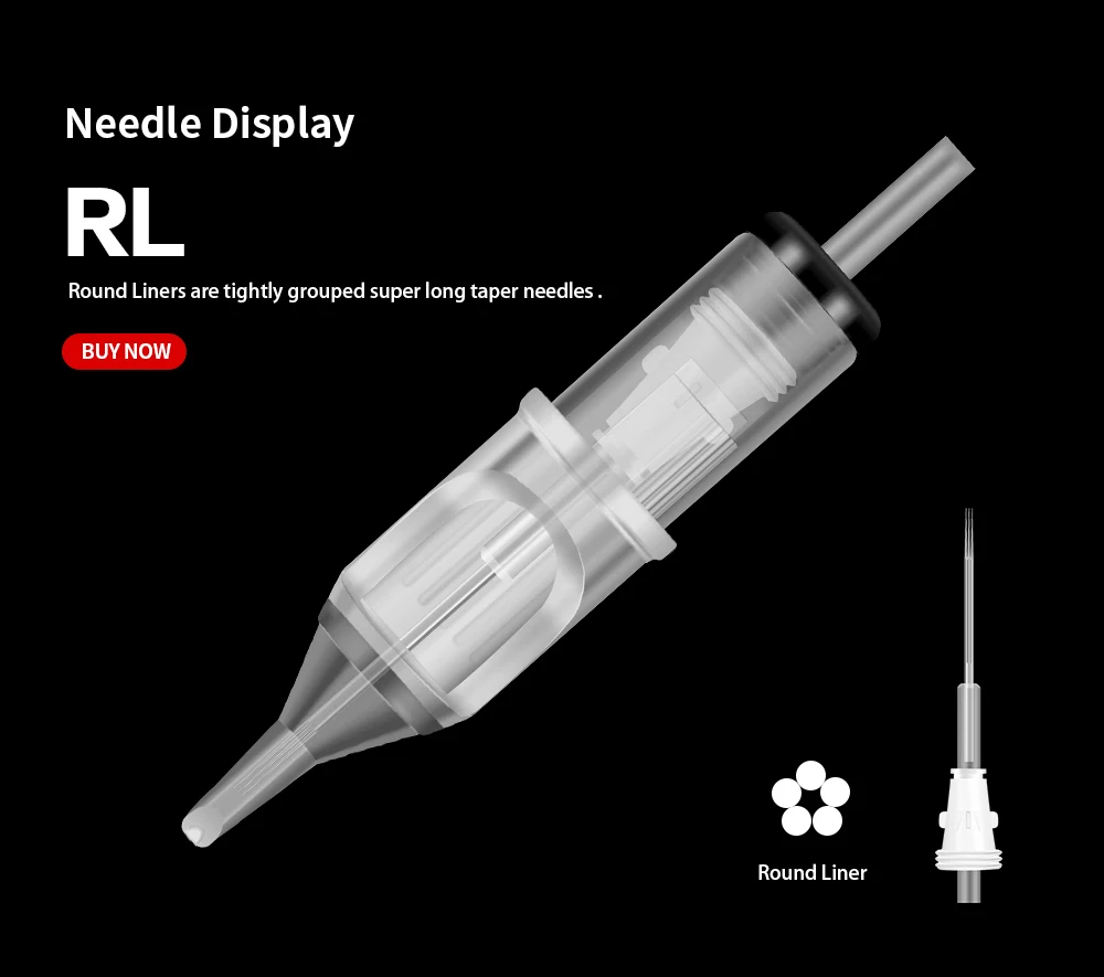 Клеймо 20 шт. картридж иглы Одноразовые стерилизованные Перманентный макияж пирсинг иглы татуировки Поставки EN08-RL