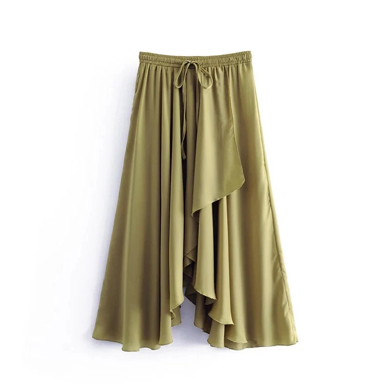 Увядшая летняя юбка для женщин в английском стиле Асимметричная faldas mujer moda свободные юбки шорты для женщин Длинная юбка размера плюс
