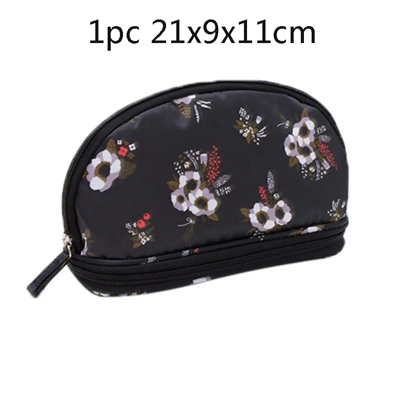 1PCs Portable Cosmetics Storage Bags Case With Zipper Large Capacity Double Layer Makeup Orgnizer For Travel Handbag Container - Color: G192231