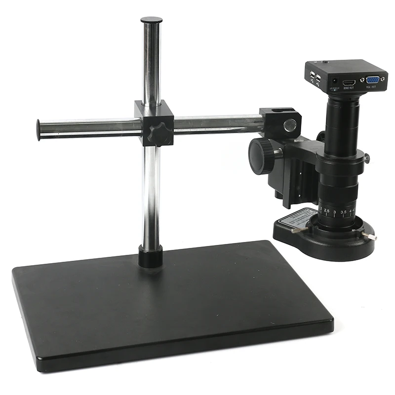 

1080P HD HDMI VGA Industrial Digital Video Microscope Camera Set Image Storage Measurement 180X Lens For Watch Lab Phoen pcb