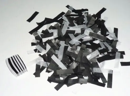 Полоса/прямоугольная белая с черным ультра тонким снежным штормом/Снежная