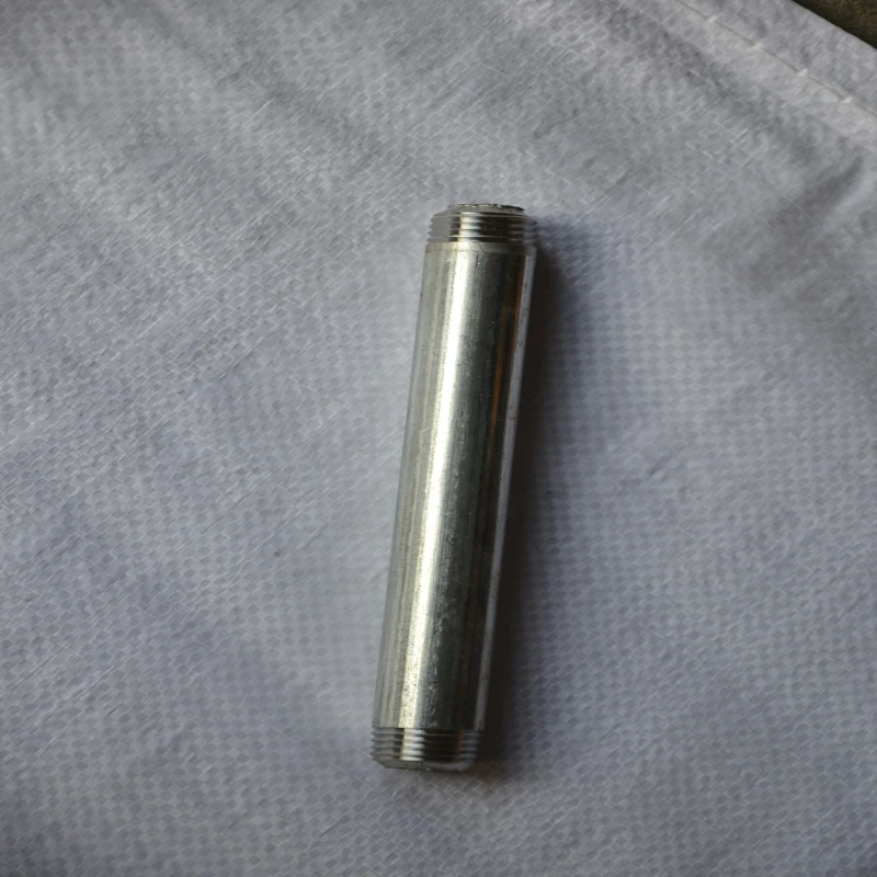 

10Pcs/Lot G1/2" steel double male thread pipe length 10cm Wall shelves water pipe Threaded BSP furniture table legs