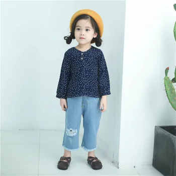 

Baby Girl Shirts Velvet Thick Warm Toddler Girls Tops Blouse Polka Dot Printed Long Sleeve Shirt Blouse Sweatshirts Baby Clothes