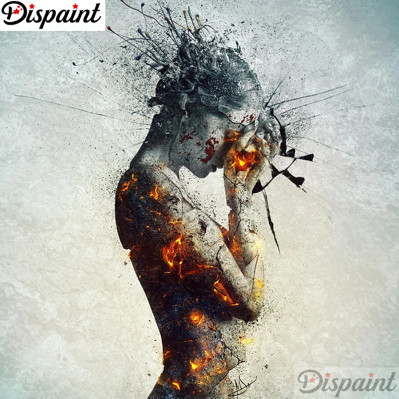 

Dispaint Full Square/Round Drill 5D DIY Diamond Painting "Broken beauty" 3D Embroidery Cross Stitch 5D Home Decor A11743