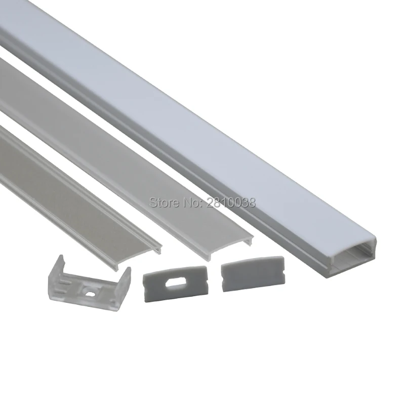 20 X 1M Sets/Lot Surface mounting aluminium profile for led strips and led U extrusion for recessed Wall or ceiling light