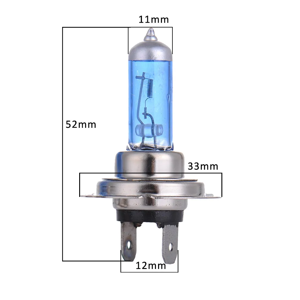 Автомобильная галогеновая лампа 2 шт. H7 100 Вт галогенная лампа яркая белая Автомобильная фара лампочки лампочка лампа 12 В 6000 К Автомобильная фара