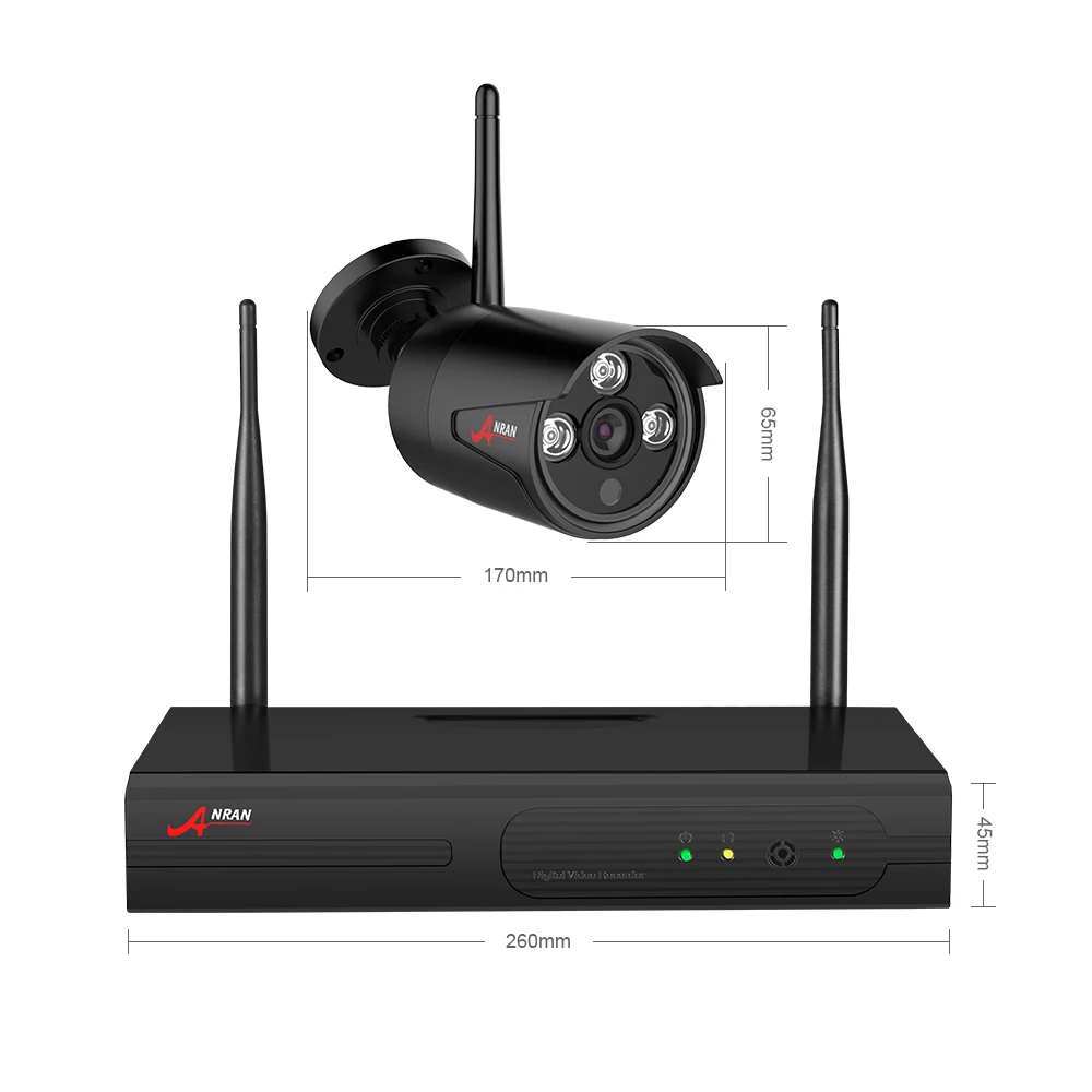 Wireless CCTV System H.265+ 1080P NVR 4CH 2MP IR-CUT Outdoor IP66 CCTV Camera IP Security System Video Surveillance Kit ANRAN