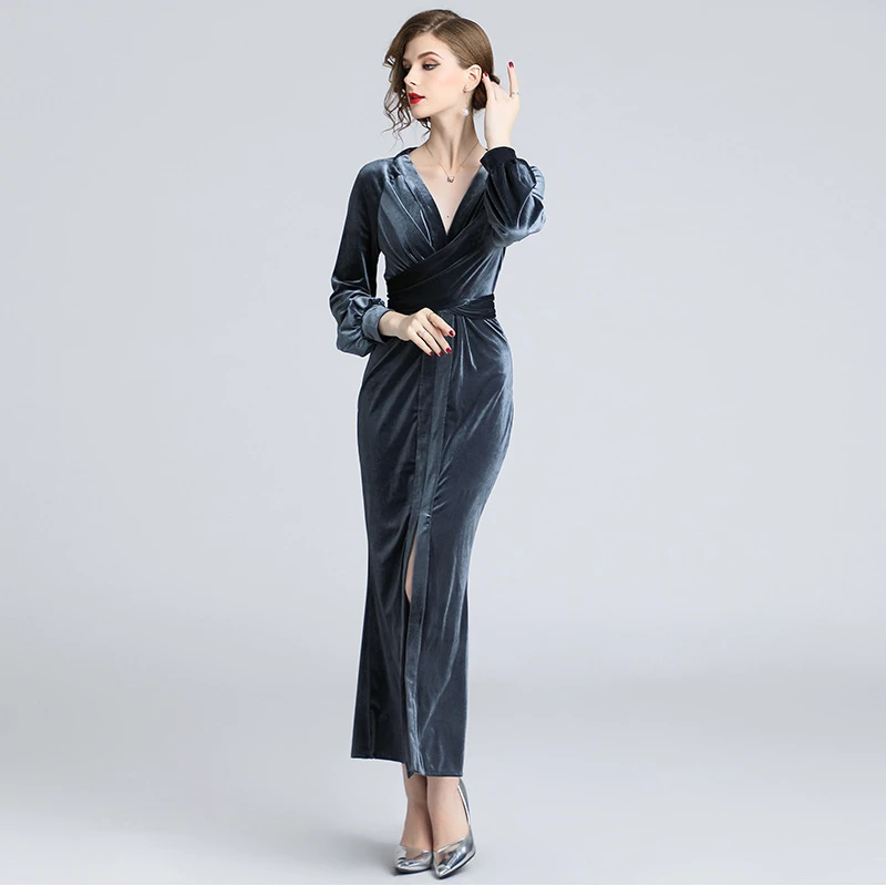 split hem maxi dress