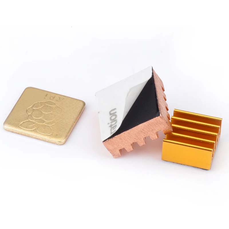

For Raspberry Pi 3 Model B 2 Copper Cooling Sinks + 1 Aluminum Heat Sink Pad Disipador Heatsink for Raspberry Pi 3 B+/3