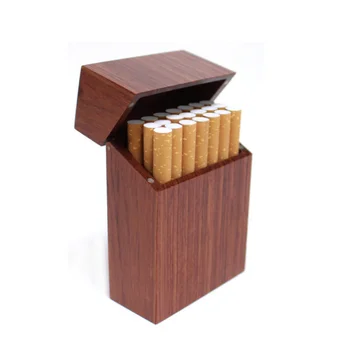 

Innovative Magnet Adsorption Flip Type Wooden Cigarette Box Pure Natural Handmade Cigarette Accessories Man Women Gift BoxLF338