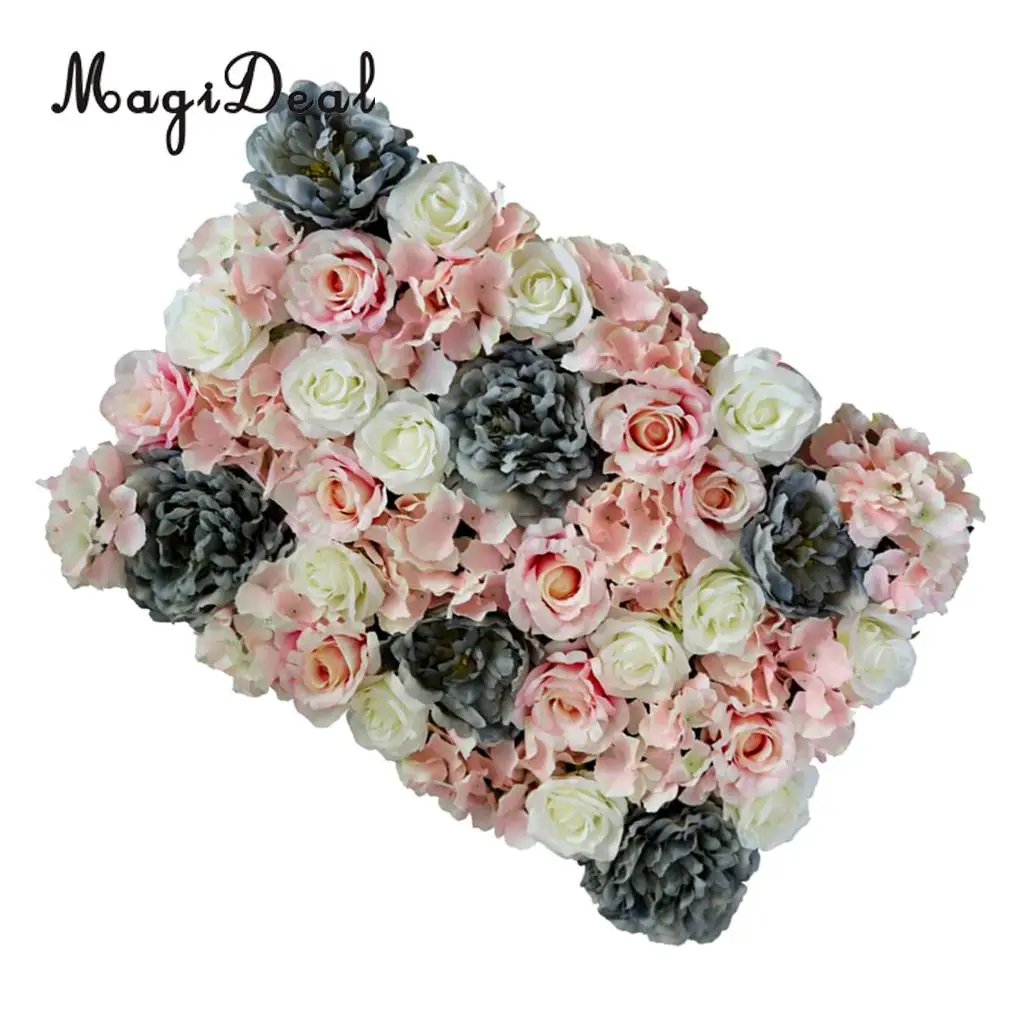 Artificial Rose Flower Wall Panels Wedding Anniversary Venue Flower Arrangement DIY Art Decor Photo Backdrops