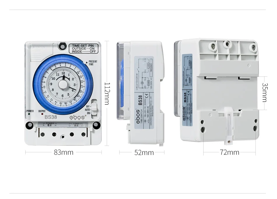 Высокое качество промо 24 часа 15 минут интервал ежедневный программируемый механический переключатель времени BS38 10A таймер времени переключатель
