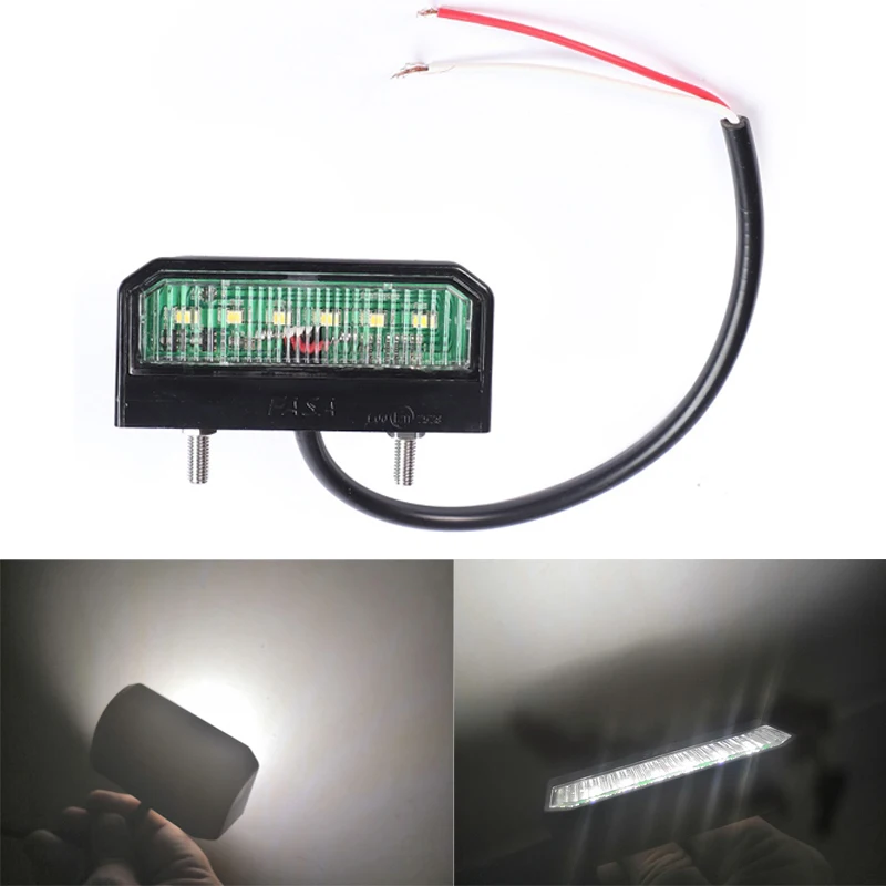 

1 pcs LED License Plate Lamp for caraccessory trailer truck lorry RV caravan agricultural auto waterproof number plate Light