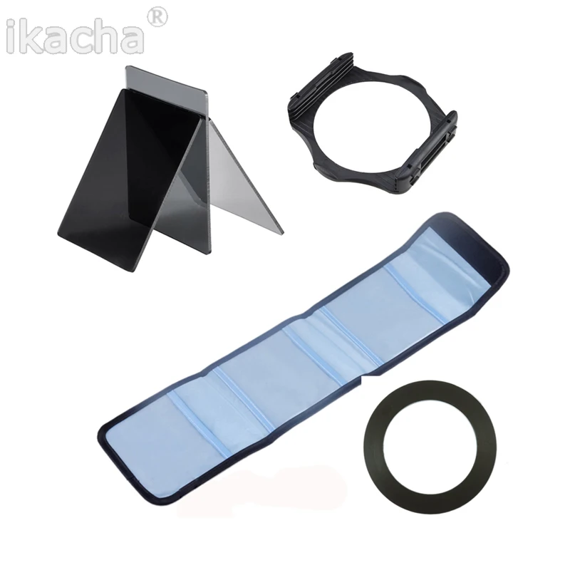 

Camera Lens Filter Set Complete Square ND2 4 8 Filter + 1 Pcs Adapter Ring + Filter Holder For Cokin P Series
