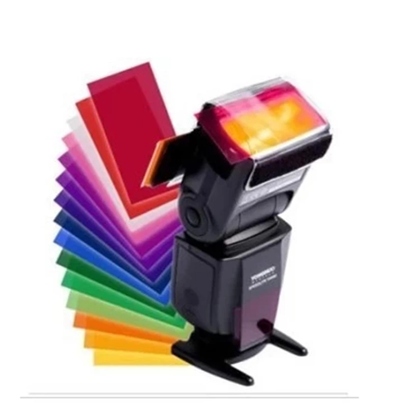 

12pcs 12 Color Dome Light Flash diffuser Light Accessories Filter Color Film Paper Diffusers General for 580 sb900 sb600