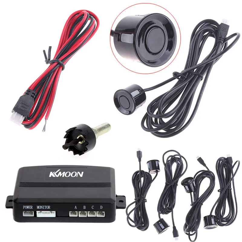 

Led Parking Sensors Auto Car Detector Parktronic Display Reverse Backup Radar Monitor System with 4 Sensors Parking Assistance