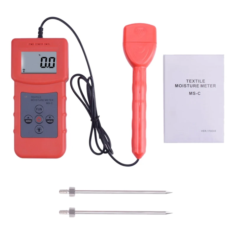 Ms-C Textile Moisture Meter Measuring For Textile Materials,Clothes,Cotton,Yarm,Wool Moisture Meter Tester Ra