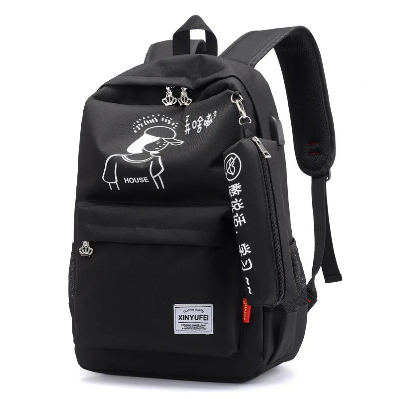 Высококачественный Водонепроницаемый Школьный рюкзак с карандашом, чехол, аниме Светящийся рюкзак для ноутбука для подростков, школьная сумка для мальчиков - Цвет: Nonsha