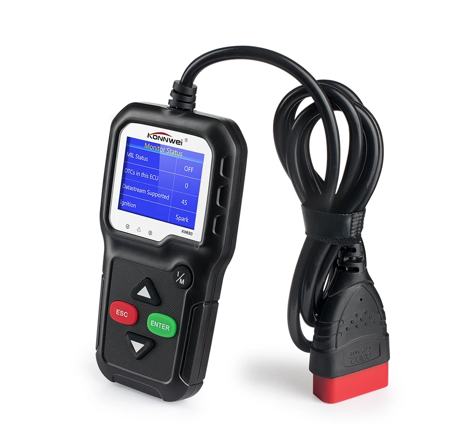 OBD2 ODB 2 KONNWEI KW680 Автомобильный сканер Многоязычный Полный OBDII функция obd 2 диагностический инструмент на русском PK AD410 ML519