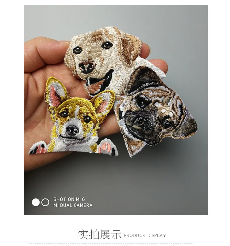 

Cute French Pocket Dog Iron On Embroidered Patch Sew On Embroidery Patches Applique Garment Clothes DIY Accessory