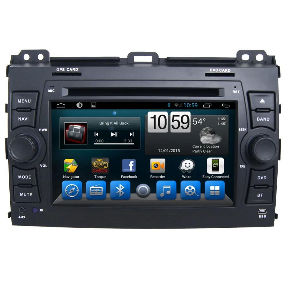 Perfect 7" HD 1024*600 4 Core Android 6.0 Car DVD GPS Radio Video Player for Toyota Land Cruiser Prado 120 2004 2005 2006 2007 2008 2009 1