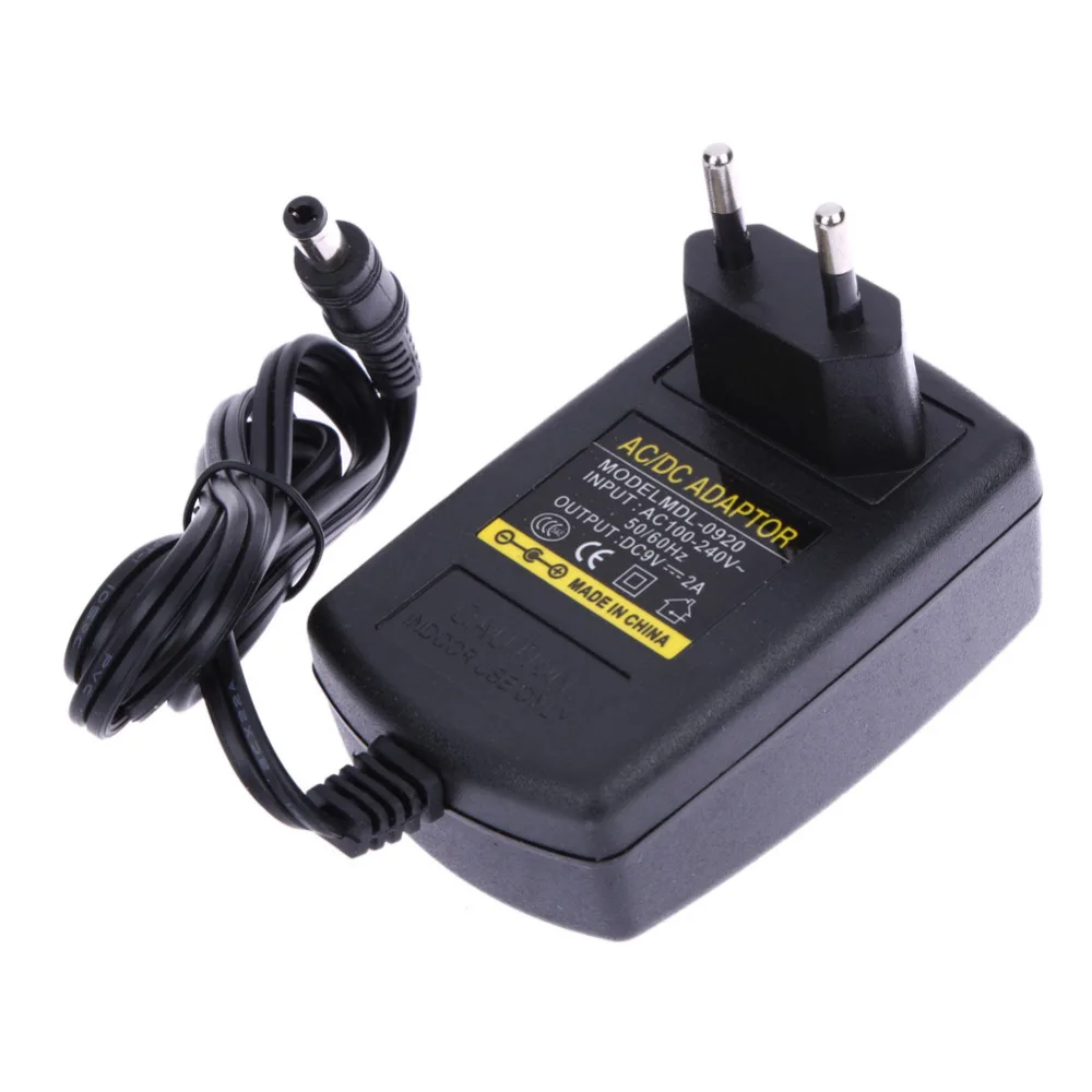 

AC 100-240V Converter Adapter Charger DC 5.5mm x 2.5MM 9V 2A 2000mA Charger Switching Power Supply EU Plug High Quality