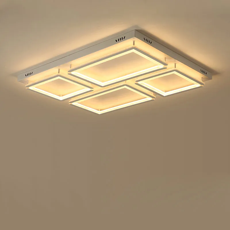 

Modern White Decor Home Lighting Led Ceiling Lights With Remote Control Bedroom Living Room Lamp Metal Acrylic Fixtures 110-220V