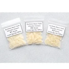 3 Packs Dental Ultrathin A1/A2/A3 Shade Lower Anterior Composite Synthetic Resin Teeth Veneers Tooth Restorative Whitening 3 Packs Dental Ultrathin A1/A2/A3 Shade Lower Anterior Composite Synthetic Resin Teeth Veneers Tooth Restorative Whitening