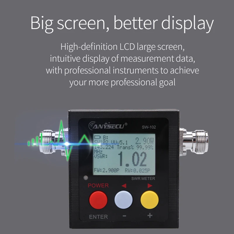 SURECOM SW-102 с тремя адаптерами 125-520 МГц цифровой УФ-измеритель ...