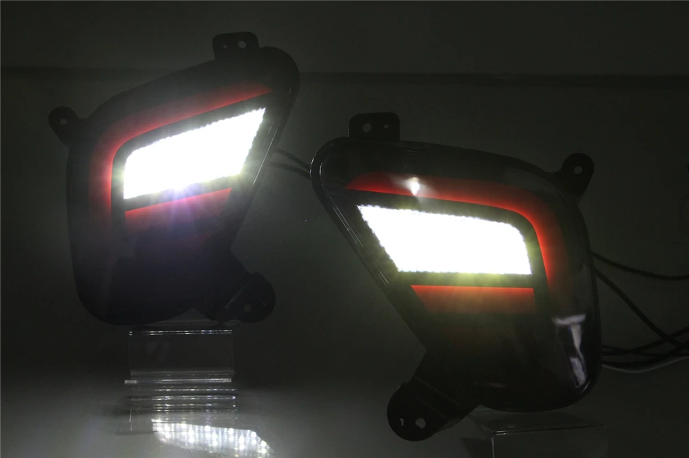 2 шт. для Mitsubishi Eclipse Cross Многофункциональный Светодиодный отражатель заднего бампера лампа тормоза+ сигнал поворота+ Обратный Свет