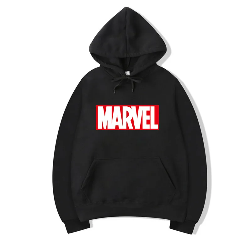 2019 Autumn And Winter Brand Sweatshirts Men High Quality MARVEL Letter Printing Fashion Mens Hoodies Thickened Men's Hoodie
