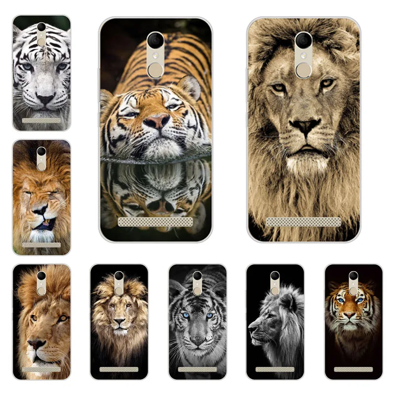 zte blade a602 Case Silicon Tigers lions Painting Soft TPU Back Cover for ba602 Protect Phone cases shell |