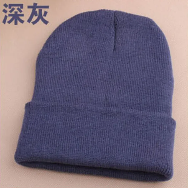 Новые модные зимние теплые вязаные шапки, шапка s Beanie, Модная вязаная Лыжная шапка для спорта на открытом воздухе, лыжная шапка для мужчин и женщин, мужская шапка - Цвет: Gray