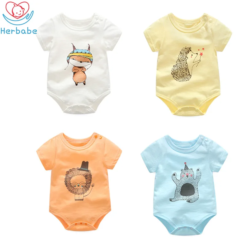 

Herbabe Summer Fox Baby Rompers for Newborn Kids Baby Clothing Unisex Boy Jumpsuits Infant Baby Girls Romper Christmas Gifts