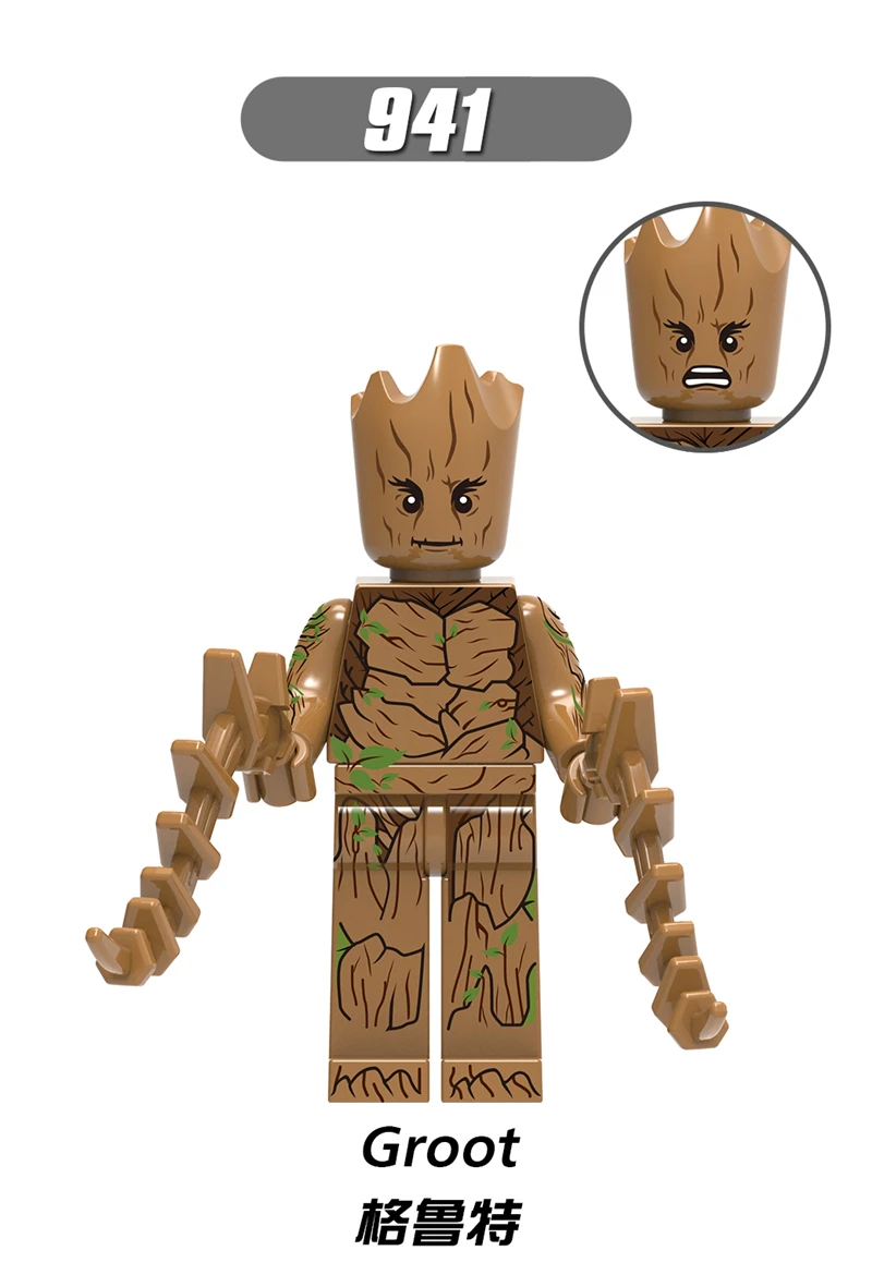 Marvel Super Heroes Treeman Groot Mini Figure Avengers Infinity War Fit lego