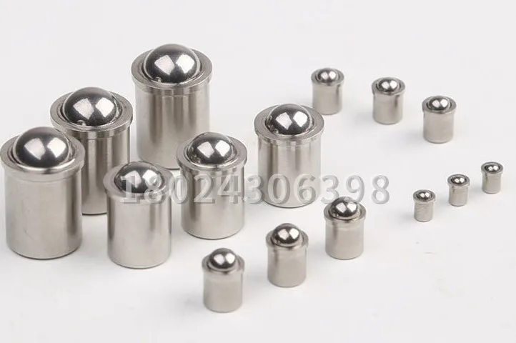 10pcs 304 Stainless Steel Push Fit Ball Spring Plunger Set Screw 5mm*6mm Body US 
