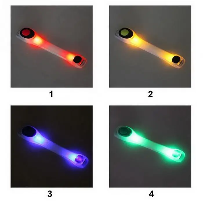 Outdoor Steady Flashing LED Luminous Glare Glow Light Armbands Warning Arm Belt Strap Sport Jogging Running Cycling Safety Bands