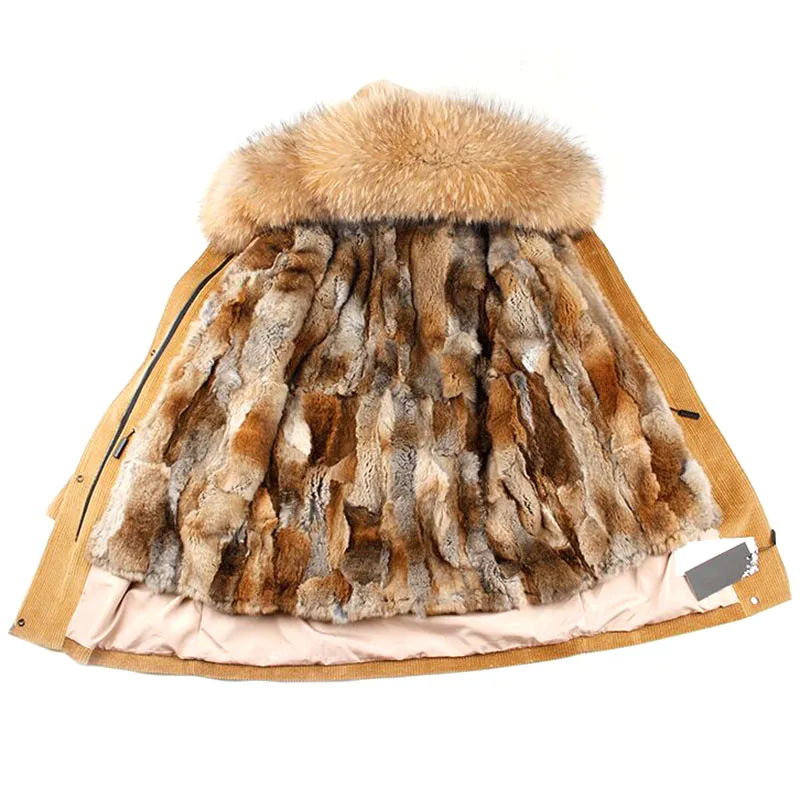 

OFTBUY 2019 new winter jacket coat women parka fur coat Corduroy real raccoon fur collar warm thick lamm fur wool liner parkas