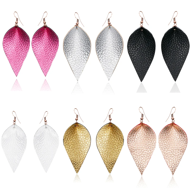 

Trendy Elegant Leather Long Earrings for Women Dangle Earrings For Wedding Party Gift Jewelry