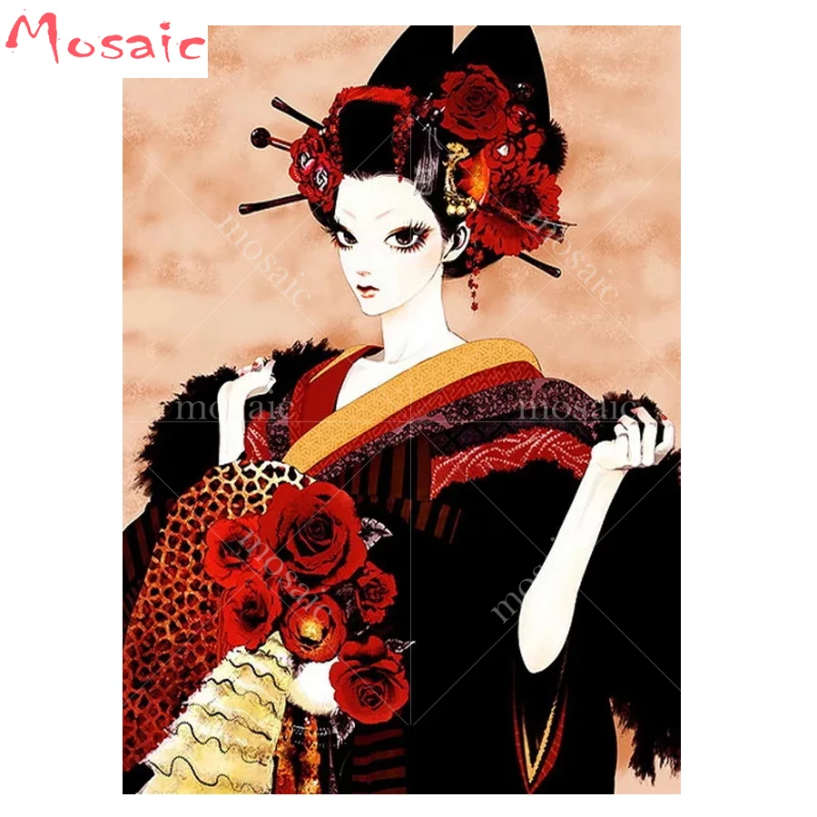 

Full square Drill 5D DIY Diamond Painting "rose women"3D Embroidery diamond Cross Stitch Mosaic picture of Rhinestone Home Decor