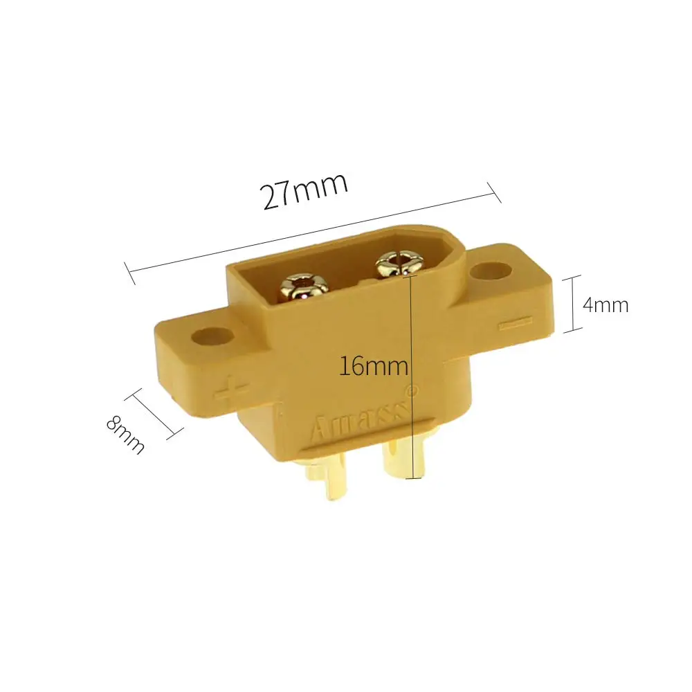 AMASS Connector Plug XT60E-M Mountable XT60 Male Plug Connector For RC Parts 2pcs/5pcs/10pcs   AMASS Connector Plug XT60E-M Mountable XT60 Male Plug Connector For RC Parts 2pcs/5pcs/10pcs