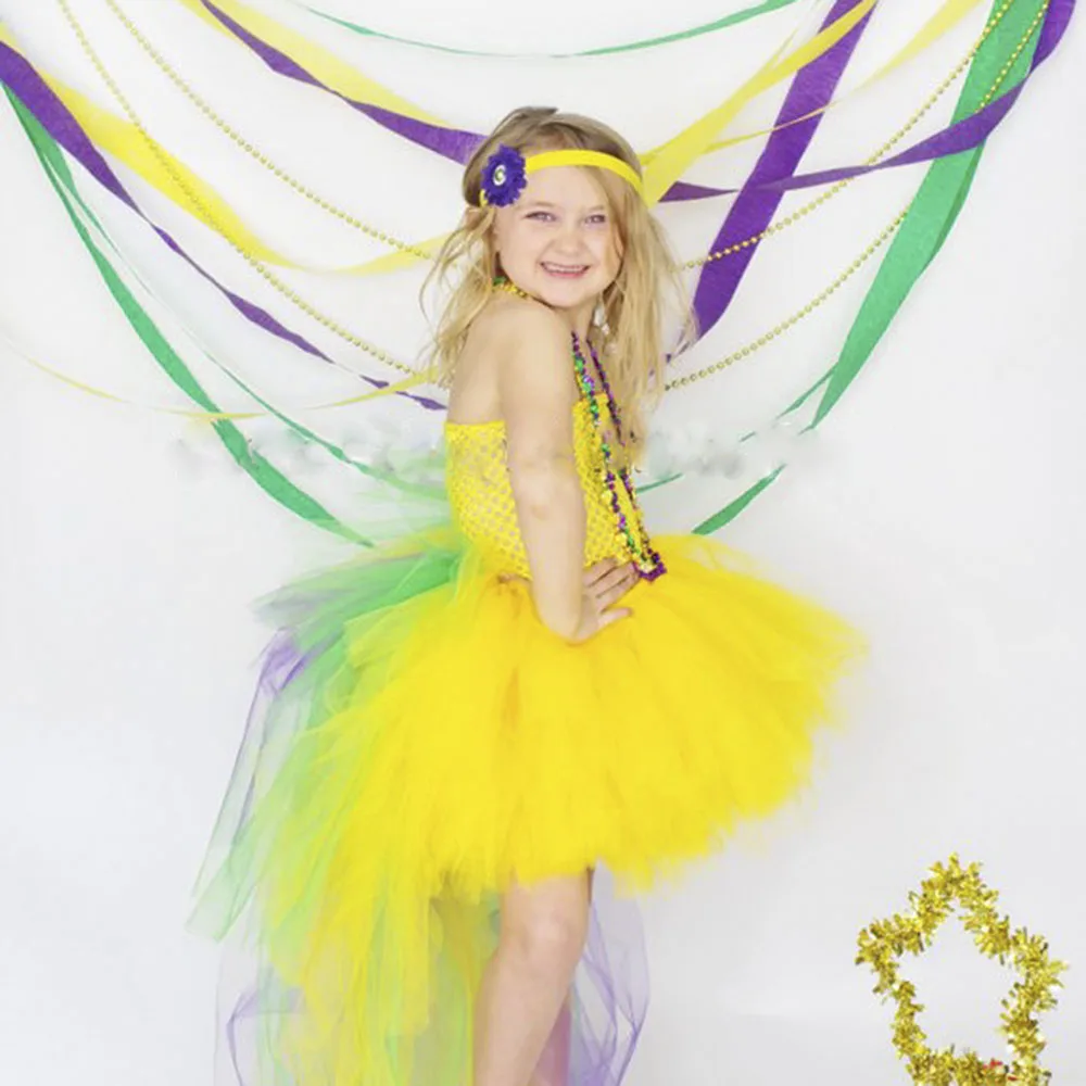 

Bustle Yellow Unicorn Tutu Dresses for Little Girls Birthday Christmas Party Pony Costumes Clothes Kids Baby Halloween Dress Set