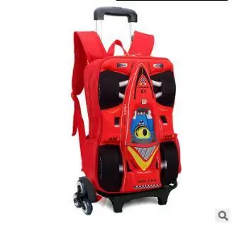 

Kid School Backpack On Wheels Trolley School Bag For Boy Kid's Luggage Car Trolley Rolling Bag Children School Backpack For Kids